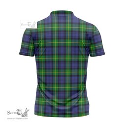 ScotsTee Shop Scottish Meldrum Clan Crest Tartan Zipper Polo Shirt