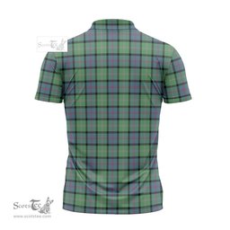 ScotsTee Shop Scottish MacThomas Ancient Clan Crest Tartan Zipper Polo Shirt