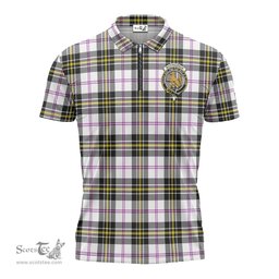 ScotsTee Shop Scottish MacPherson Dress Modern Clan Crest Tartan Zipper Polo Shirt