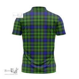 ScotsTee Shop Scottish Rollo Modern Clan Crest Tartan Zipper Polo Shirt