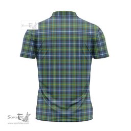 ScotsTee Shop Scottish MacNeil of Barra Ancient Clan Crest Tartan Zipper Polo Shirt
