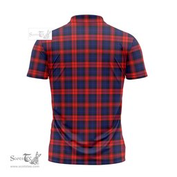 ScotsTee Shop Scottish MacLachlan Modern Clan Crest Tartan Zipper Polo Shirt