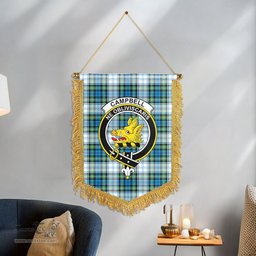 ScotsTee Shop Scottish Campbell Dress Ancient Clan Crest Tartan Gonfalon Scottish Wall Hanging Banner