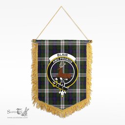 ScotsTee Shop Scottish Blair Dress Clan Crest Tartan Gonfalon Scottish Wall Hanging Banner