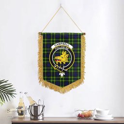 ScotsTee Shop Scottish Campbell of Breadalbane Modern Clan Crest Tartan Gonfalon Scottish Wall Hanging Banner