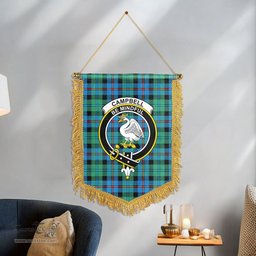 ScotsTee Shop Scottish Campbell of Cawdor Ancient Clan Crest Tartan Gonfalon Scottish Wall Hanging Banner