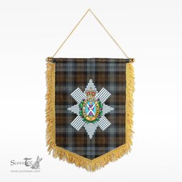 ScotsTee Shop Scottish Black Watch Weathered Clan Crest Tartan Gonfalon Scottish Wall Hanging Banner