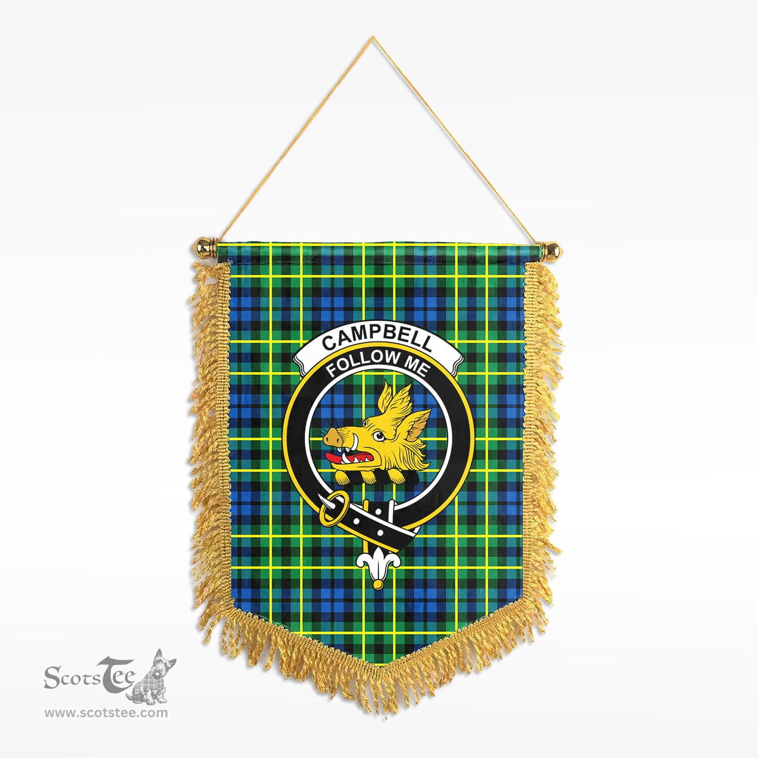 ScotsTee Shop Scottish Campbell of Breadalbane Ancient Clan Crest Tartan Gonfalon Scottish Wall Hanging Banner