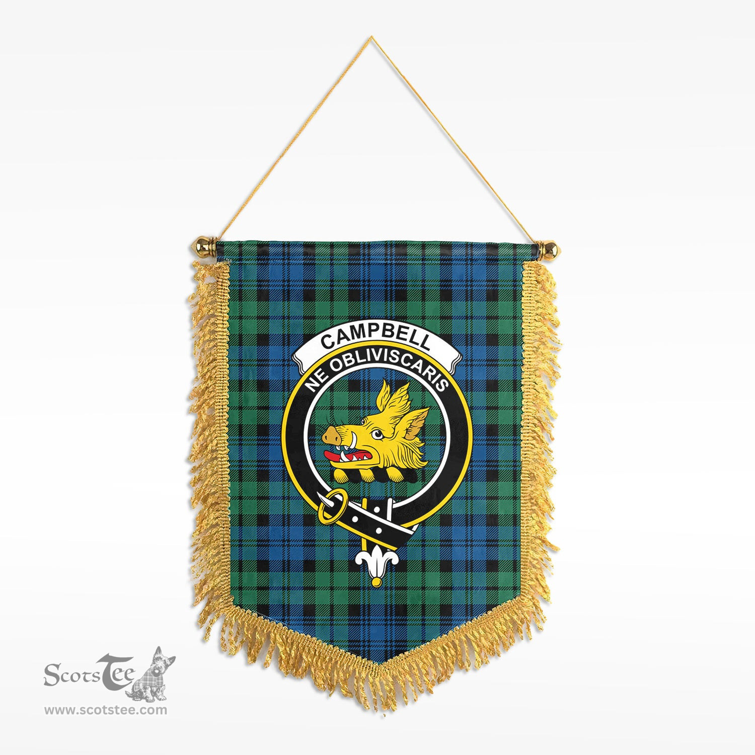 ScotsTee Shop Scottish Campbell Ancient 02 Clan Crest Tartan Gonfalon Scottish Wall Hanging Banner