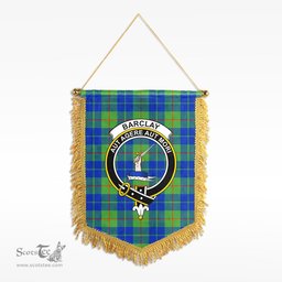 ScotsTee Shop Scottish Barclay Hunting Ancient Clan Crest Tartan Gonfalon Scottish Wall Hanging Banner