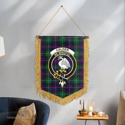 ScotsTee Shop Scottish Calder (Calder-Campbell) Clan Crest Tartan Gonfalon Scottish Wall Hanging Banner