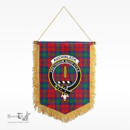 ScotsTee Shop Scottish Auchinleck Clan Crest Tartan Gonfalon Scottish Wall Hanging Banner