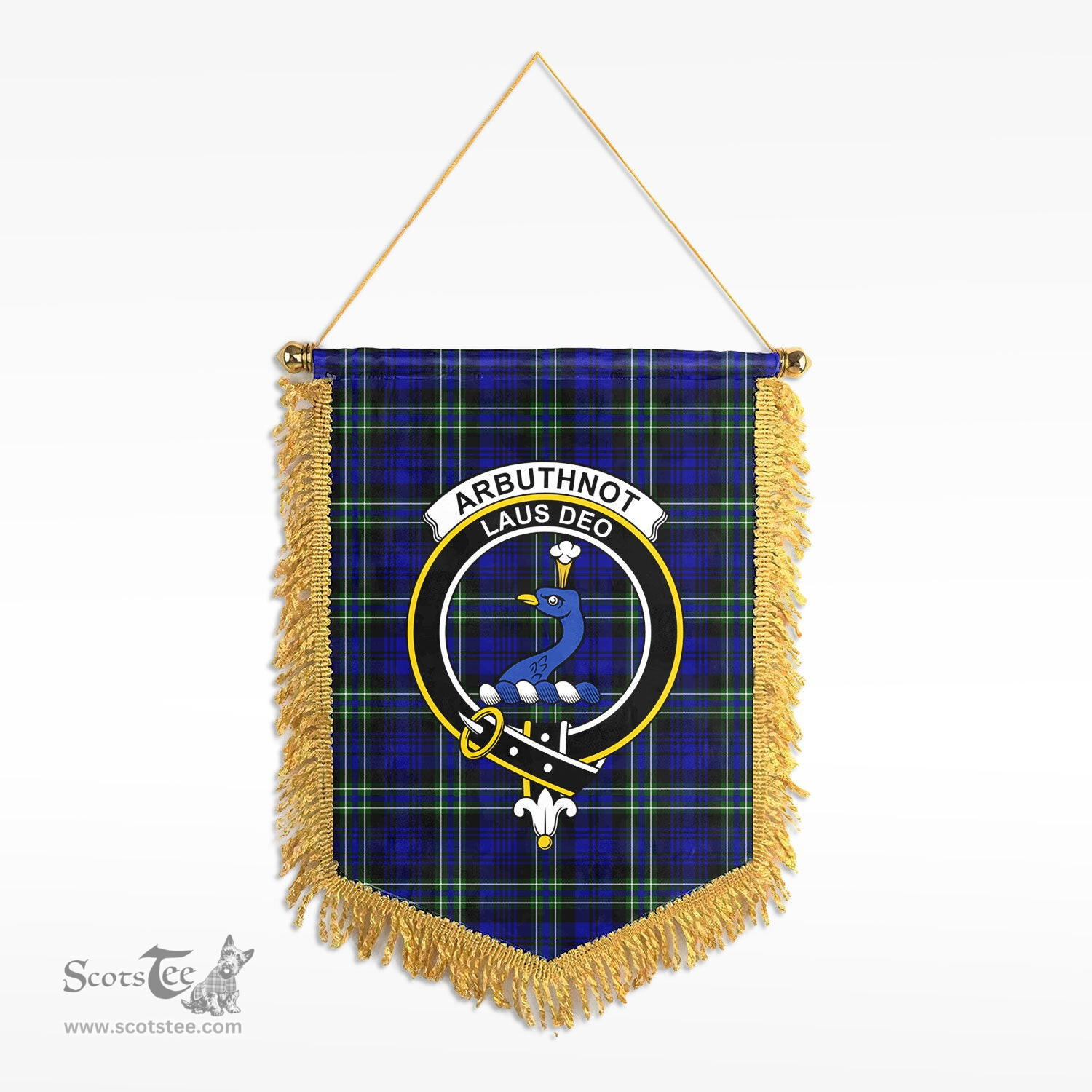 ScotsTee Shop Scottish Arbuthnot Modern Clan Crest Tartan Gonfalon Scottish Wall Hanging Banner