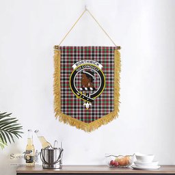 ScotsTee Shop Scottish Borthwick Ancient Clan Crest Tartan Gonfalon Scottish Wall Hanging Banner