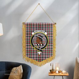 ScotsTee Shop Scottish Borthwick Ancient Clan Crest Tartan Gonfalon Scottish Wall Hanging Banner