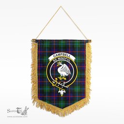 ScotsTee Shop Scottish Campbell of Cawdor Modern Clan Crest Tartan Gonfalon Scottish Wall Hanging Banner