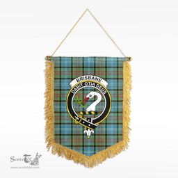 ScotsTee Shop Scottish Brisbane Clan Crest Tartan Gonfalon Scottish Wall Hanging Banner