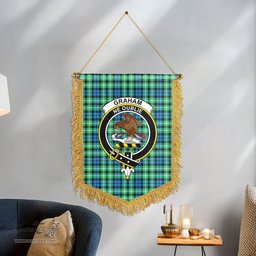 ScotsTee Shop Scottish Graham of Montrose Ancient Clan Crest Tartan Gonfalon Scottish Wall Hanging Banner