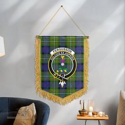 ScotsTee Shop Scottish Fergusson Modern Clan Crest Tartan Gonfalon Scottish Wall Hanging Banner