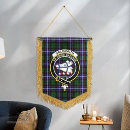 ScotsTee Shop Scottish Galbraith Modern Clan Crest Tartan Gonfalon Scottish Wall Hanging Banner