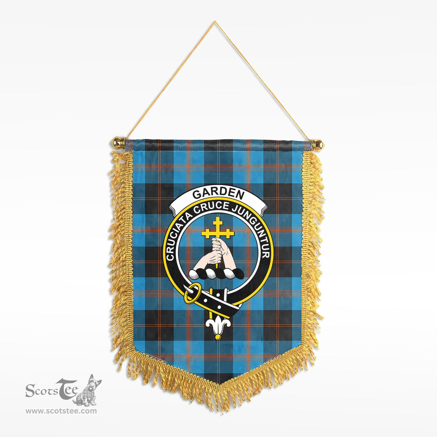ScotsTee Shop Scottish Garden Clan Crest Tartan Gonfalon Scottish Wall Hanging Banner