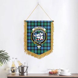 ScotsTee Shop Scottish Galbraith Ancient Clan Crest Tartan Gonfalon Scottish Wall Hanging Banner