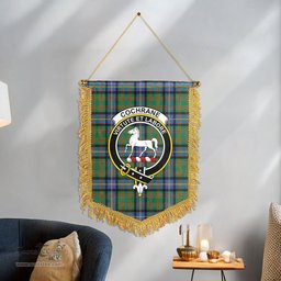 ScotsTee Shop Scottish Cochrane Ancient Clan Crest Tartan Gonfalon Scottish Wall Hanging Banner