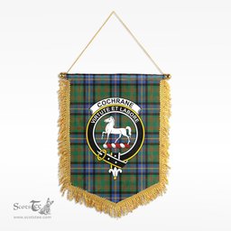ScotsTee Shop Scottish Cochrane Ancient Clan Crest Tartan Gonfalon Scottish Wall Hanging Banner
