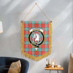 ScotsTee Shop Scottish Dunbar Ancient Clan Crest Tartan Gonfalon Scottish Wall Hanging Banner