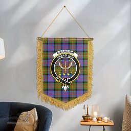 ScotsTee Shop Scottish Carnegie Ancient Clan Crest Tartan Gonfalon Scottish Wall Hanging Banner