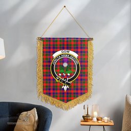 ScotsTee Shop Scottish Gow (of Skeoch) Clan Crest Tartan Gonfalon Scottish Wall Hanging Banner