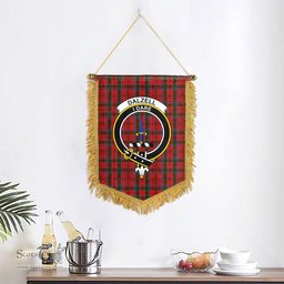 ScotsTee Shop Scottish Dalzell Clan Crest Tartan Gonfalon Scottish Wall Hanging Banner