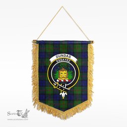 ScotsTee Shop Scottish Dundas Modern Clan Crest Tartan Gonfalon Scottish Wall Hanging Banner