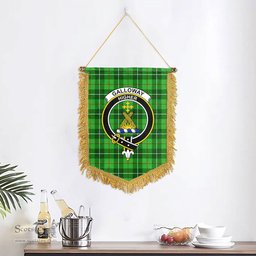 ScotsTee Shop Scottish Galloway District Clan Crest Tartan Gonfalon Scottish Wall Hanging Banner