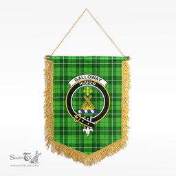 ScotsTee Shop Scottish Galloway District Clan Crest Tartan Gonfalon Scottish Wall Hanging Banner
