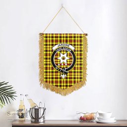 ScotsTee Shop Scottish Jardine Clan Crest Tartan Gonfalon Scottish Wall Hanging Banner