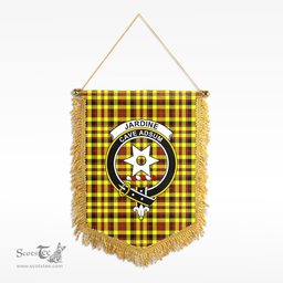 ScotsTee Shop Scottish Jardine Clan Crest Tartan Gonfalon Scottish Wall Hanging Banner