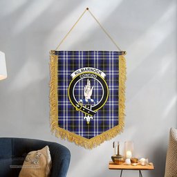 ScotsTee Shop Scottish Kilmarnock Clan Crest Tartan Gonfalon Scottish Wall Hanging Banner