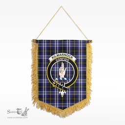 ScotsTee Shop Scottish Kilmarnock Clan Crest Tartan Gonfalon Scottish Wall Hanging Banner