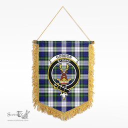 ScotsTee Shop Scottish Gordon Dress Modern Clan Crest Tartan Gonfalon Scottish Wall Hanging Banner