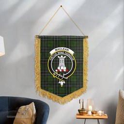ScotsTee Shop Scottish MacLean Hunting Clan Crest Tartan Gonfalon Scottish Wall Hanging Banner