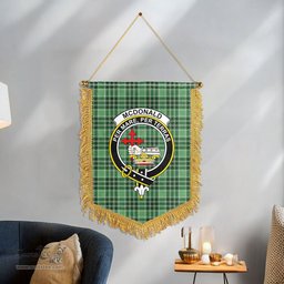 ScotsTee Shop Scottish McDonald Lord of the Isles Hunting Clan Crest Tartan Gonfalon Scottish Wall Hanging Banner
