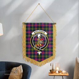 ScotsTee Shop Scottish MacLennan Modern Clan Crest Tartan Gonfalon Scottish Wall Hanging Banner