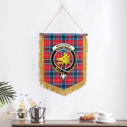ScotsTee Shop Scottish MacTavish Modern Clan Crest Tartan Gonfalon Scottish Wall Hanging Banner