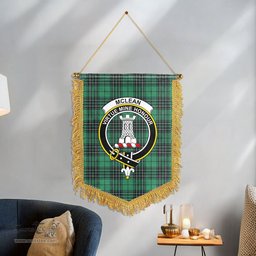 ScotsTee Shop Scottish McLean Hunting Ancient Clan Crest Tartan Gonfalon Scottish Wall Hanging Banner