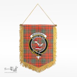 ScotsTee Shop Scottish McDougall Ancient Clan Crest Tartan Gonfalon Scottish Wall Hanging Banner