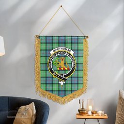 ScotsTee Shop Scottish MacThomas Ancient Clan Crest Tartan Gonfalon Scottish Wall Hanging Banner