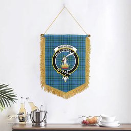 ScotsTee Shop Scottish Matheson Hunting Ancient Clan Crest Tartan Gonfalon Scottish Wall Hanging Banner
