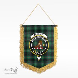 ScotsTee Shop Scottish MacAulay Hunting Ancient Clan Crest Tartan Gonfalon Scottish Wall Hanging Banner