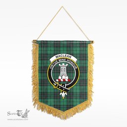 ScotsTee Shop Scottish MacLean Hunting Ancient Clan Crest Tartan Gonfalon Scottish Wall Hanging Banner